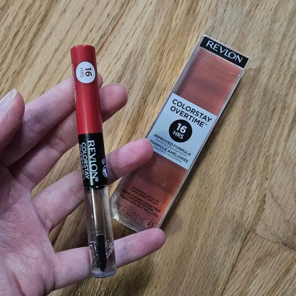 Revlon Colorstay Overtime Longwear Lipcolor Clear Shine Topcoat Constantly Coral